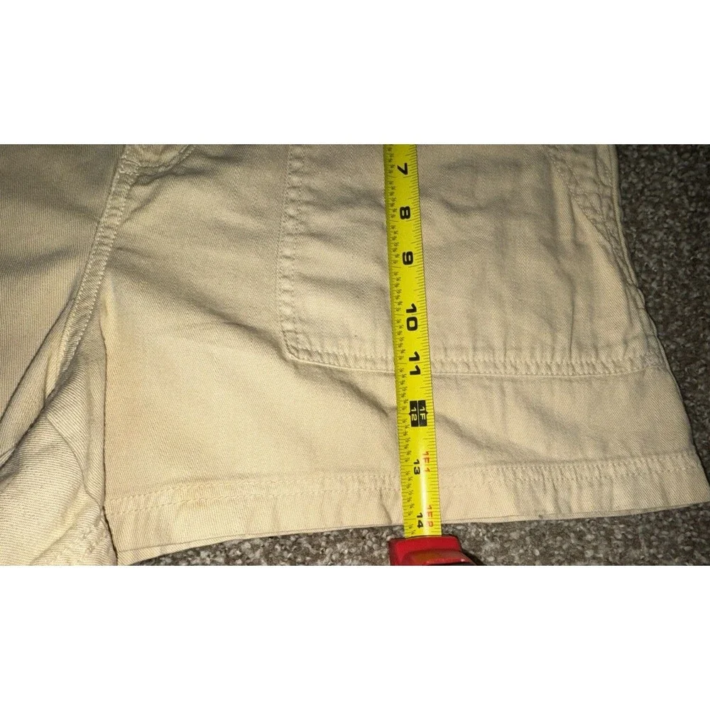 Women’s Beige Utility Shorts Universal Thread Size 10 Medium Waist Cotton Twill